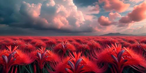 Malen Nach Zahlen Erwachsene Himmel Blume Malen Nach Zahlen Bild,DIY Set mit Pinseln und Acrylfarben Handgemalt Leinwand, Malen Nach Zahlen Kinder für Basteln Zuhause Mädchen Geschenk 100x200cm s-414