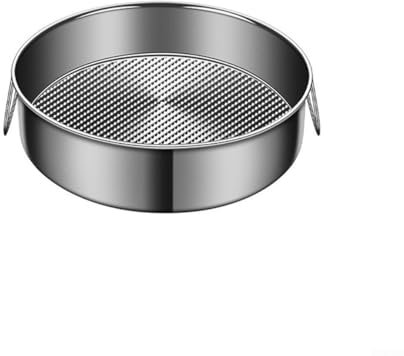 Teglia rotonda in acciaio inox antiaderente multiuso per cucina (24 cm)