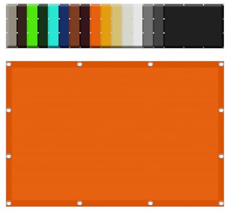 Shade Cloth Cover 2.3 x 3.6 m Sunscreen Awning Canopy 98% UV Sun Shade Canvas Sunshade with Fixing Kit Customizable for Balcony Carports Kennel, Orange