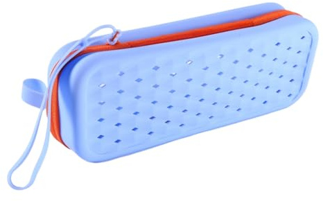 Brillenetui aus Silikon, Etui für die Schwimmbrille – Silikon Soft Swim Ggggles Case – Wassersport-Ohrenstöpsel mit großer Kapazität mit Führstrick zum Tauchen, Tauchen