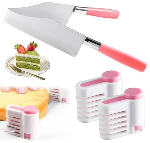 Affettatrice e taglierina per torte in acciaio inox, regolabile, 5 strati, per pane tostato, strumento di fissaggio per cucina, per compleanni, matrimoni, feste, dessert, pasticceria, pane, pizza