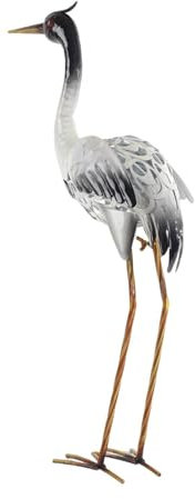 sporful Kranichstatue, Skulptur, wetterfest, Gartendekoration, stehender Kranich, Figur für Hof, Teich, Rasen, Outdoor-Dekoration