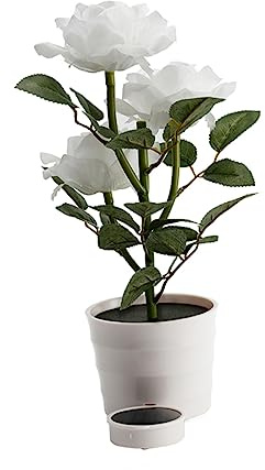 YARNOW Lampada Rosa LED Fioriera Artificiale Bonsai con Illuminazione Notturna per Ed Esterni Ufficio Hotel e