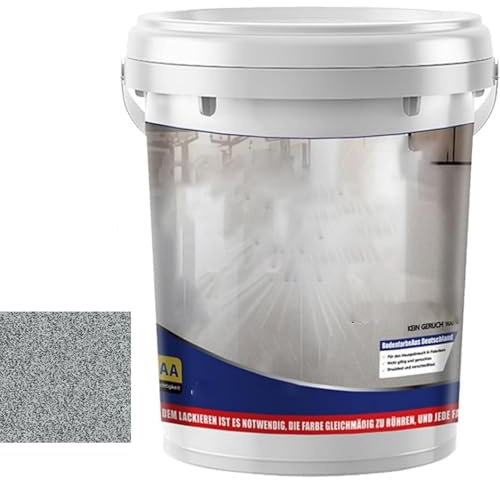 Epoxy Colored Sand Floor Paint,High-Gloss Marble Effect Coating,Garage Floors Painting,Waterproof and Non-Slip,Suitable for Indoor and Outdoor Use (Light Gray, 1kg)