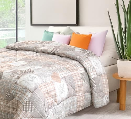 Trapunta Invernale Matrimoniale Imbottita Piumone Caldo Letto 2 Piazze 250x250 cm Coperta Morbida e Soffice Autunno Inverno Copriletto Traspirante Anallergico - Mony 2