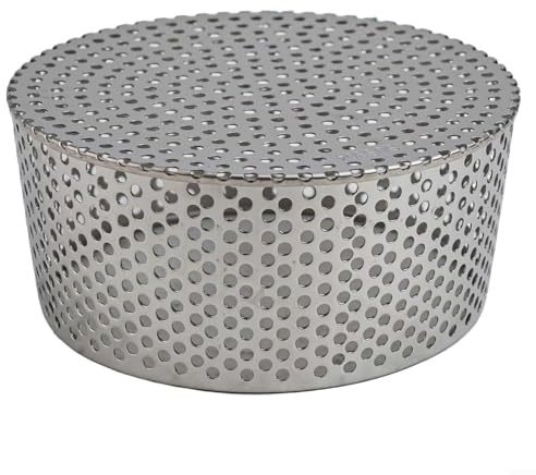 ZMdooreasy Griglia di protezione per grondaie in acciaio inox 304, filtro detriti, per scarico del tetto e protezione dei tubi dell'acqua piovana, adatta a diametro di 40-200 mm (180-200 mm)