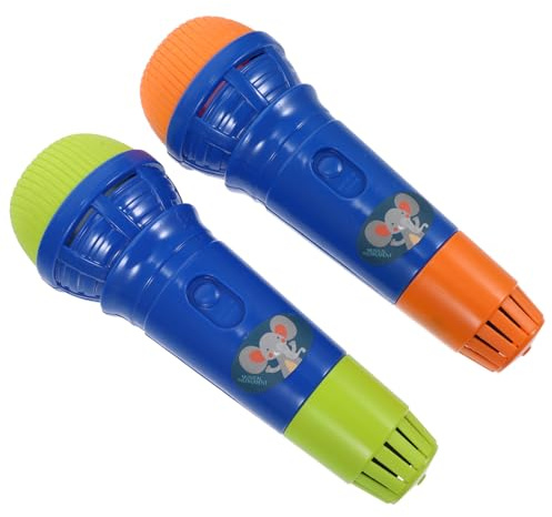 NOLITOY Giocattolo Microfono di Simulazione 2 Pezzi per Bambini, Giocattolo Karaoke Canterino Educativo Musicale, Set Regalo per Sviluppo Cognitivo e Gioco Creativo