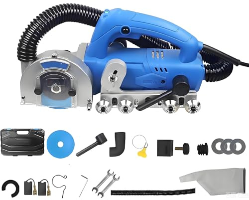 DNEPEI Electric Tile Joint Cleaner & Grout Remover, 1200W 9000RPM for Efficient Cleaning Between Tiles, Removing Old Cement, Caulking, for Floor and Wall Tiles Sawblade*1