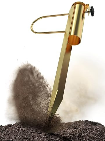 4smile Schirmständer Erdspieß aus Metall 1er Set | Stabiler Sonnenschirmhalter Rasendorn, Bodenhülse Sonnenschirm für Strand & Garten