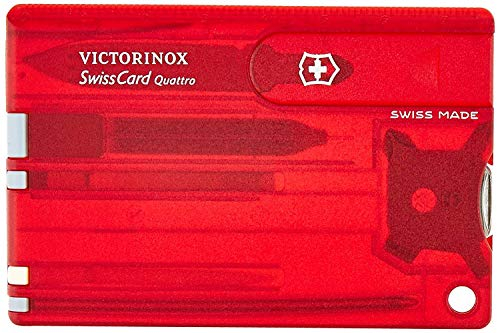 Victorinox – Coltello Tascabile Swisscard Quattro Rubino Trasparente, 0.7200.Tu