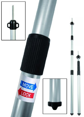 Bo-Camp - Mât de tente/bâche - Téléscopique - 83-230 cm