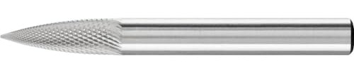 PFERD HM-Frässtift, Spitzbogenform SPG, Zahnung MICRO, Frässtift-ø 6mm, Schaft-ø 6mm, Länge 55mm, 21122573 – für die Feinbearbeitung auf nahezu allen Materialien bis 68 HRC