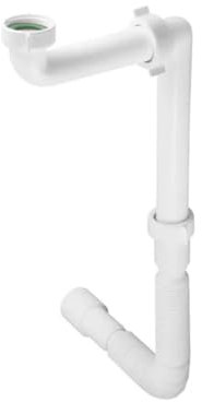 Kiamami Valentina - Sifone per Lavabo | Modello Salvaspazio | Connessione Impianto di Scarico Flessibile ed Estensibile