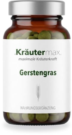 Kräutermax Gerstengras Pulver Tabletten, Reine Gerstengras Tabletten Natürlich und Vegan, 120 Stück
