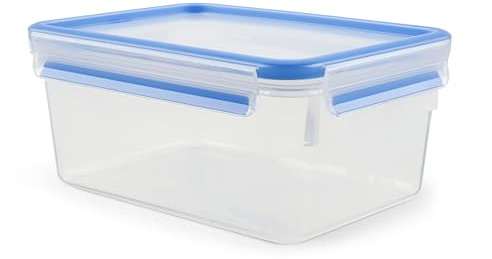 Tefal K3022012 - Masterseal Fresh - Boîte plastique de conservation alimentaire rectangulaire - 3.7 L - Bleu