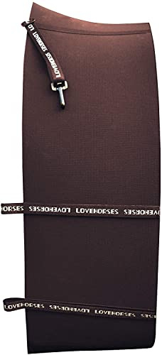 LOVEHORSES Schutzgurt Deluxe – Die erste, das Original - Standard 100 by Oeko-TEX® Zertifiziert. Made in Italy - (Dunkelbraun, COB)
