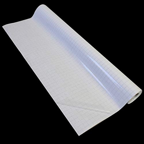 Bright Ideas Book Covering Film Clear 500mm x 10m Roll, Clear Water Based Self Adhesive with Cutting Grid. Clear Book Cover Protector Film Roll. BI9014.