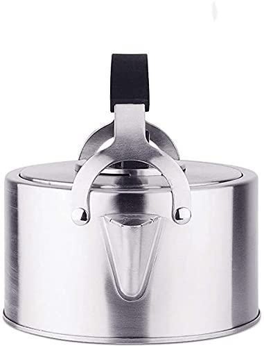 ZHANGDONG Bouilloire INOX Bouilloire sifflante Théière en Fonte Bouilloire sur la cuisinière, Bouilloire à thé en Acier Inoxydable, Bouilloire à thé de Camping, Chauffe Rapidement et fac