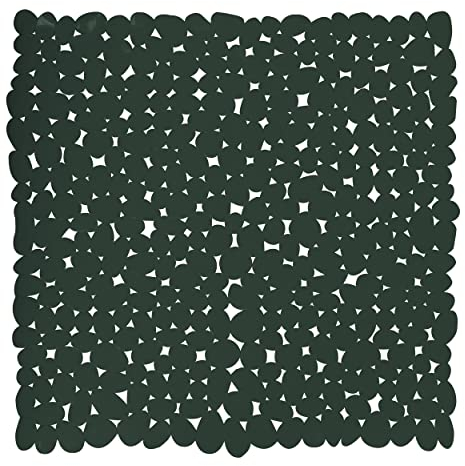 MSV Alfombrilla de Ducha Antideslizante con ventosas, 53 x 53 cm, Color Verde Oscuro, Cloruro de polivinilo, 54 x 53 cm (Quadratisch)