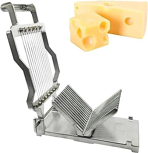 cortador de queso Cortador de queso, rebanador de queso duradero comercial, cortador de mantequilla de alambre de acero inoxidable, herramienta de cocina for hornear, for fiambre, tostadas, pepino