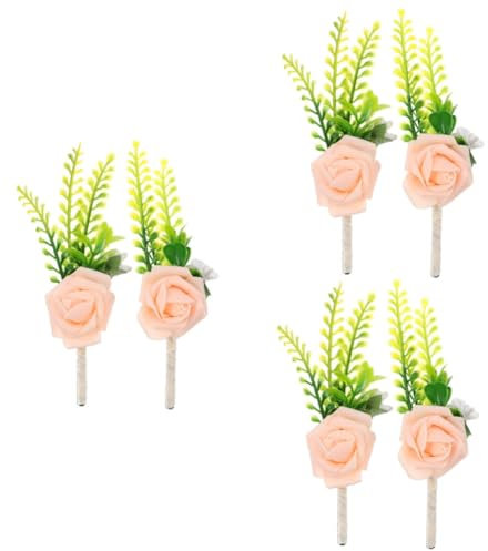 ifundom 3 Sets Hochzeit Hens Party Herren Corsage Pin Engagement Brautjungfer Corsage 2 Stück * 3