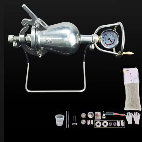 Máquina de palomitas de maíz de acero inoxidable, máquina de palomitas de mano grande, con válvula de seguridad, adecuada para uso doméstico y comercial