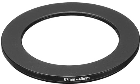 PATIKIL Anello di Riduzione in Metallo da 67mm a 49mm per Paraluce Nero | Anello Adattatore Filtro Obiettivo Fotocamera, Anello Adattatore Filtro in Alluminio, Obiettivo Fotocamera