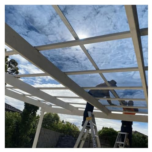 ZHZHXR Wetterfeste Platten for Außen Dachplatte aus Klarem Polycarbonat UV-beständig Transparente Kunststoff PC-Platte for Garten, Fenster (1x15m/3.28x49.2ft)