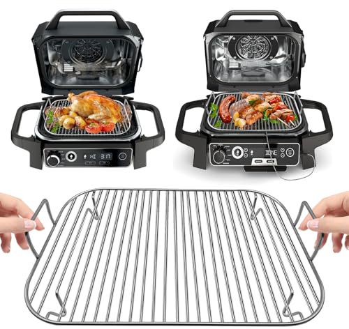 Stainless Steel Woodfire Outdoor Indoor Woodfire Grill Stand for Ninja OG701 OG751 Woodfire 7 IN 1 Grill & Smoker and other Wood fire Electric Air Fryer Accessories, Dishwasher Safe