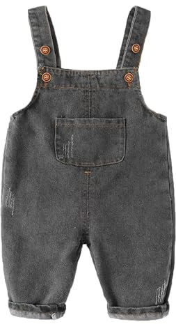 Salopette in Denim per Bambino Primavera e Autunno Bambino 0 3 Anni Pantaloni Moda Ragazzo Pantaloni Carini Pantaloni con Bretelle Felpa Rossa 12 Anni