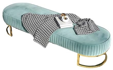 180 cm grüne Bettbank für Schuh- und Bekleidungsgeschäft, Dekoration, langer Sofa-Hocker für Schlafzimmer und Zuhause, Schuhmontage, Bank und Nachttischhocker, dekorative Möbel