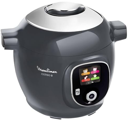Moulinex Cookeo+ Multicuiseur intelligent haute pression, 6 L, 150 recettes intégrées, Sans surveillance, Ecran intuitif, Guide de cuisson pas à pas - Ce851hf0