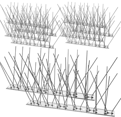 DY.2ten Pinchos Antipalomas Inoxidables 2,5 M (25 cm, 10 Piezas), Ahuyenta Palomas, Espantapájaro Acero Premium.Ideal Balcones, techos, Jardines.