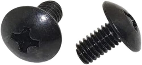 CPCPC Schrauben, Kreuzschrauben, selbstschneidende Schrauben, 100 Stück M3 × 4/5/6/8/10/12/14/16/18/20/25 Schwarzer Flachrundkopf (Pilzkopf mit Kreuzschlitz) Maschinenschrauben (10 mm M3)