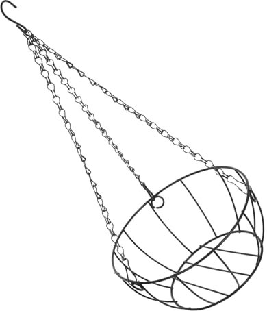 YARNOW Panier Suspendu Métal avec Chaîne pour Plantes Intérieur Balcon Support Rond Fil pour Décoration De Jardin Extérieur