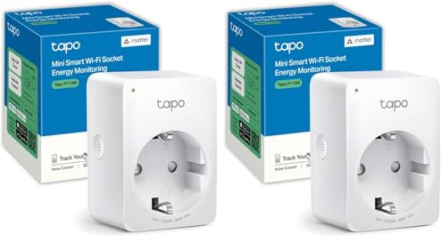 TP-Link Tapo P110M Matter WLAN Steckdose mit Verbrauchsanzeige, Matter smart Home, funktioniert mit Alexa, Google Home, SmartThings, Tapo App, Sprachsteuerung, Fernzugriff (Packung mit 2)