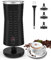 Morpilot Milk Frother, 4 in 1 Electric Milk Frothers, Hot & Cold Milk Foamer, 240ml, 400w, Strix Temperature Controls, Silent Operation, for Coffee, Cappuccino, Black