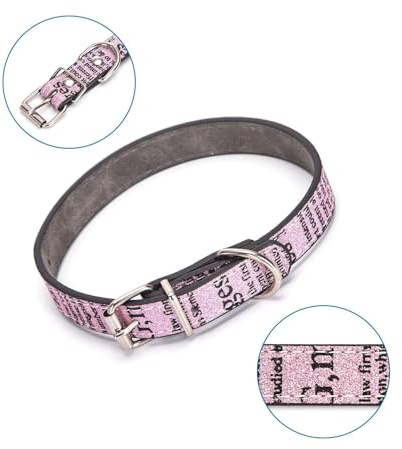 Hundehalsband aus PU-Leder, Bedruckt, personalisiert mit Buchstaben, ideal für Identifikation und Stil.