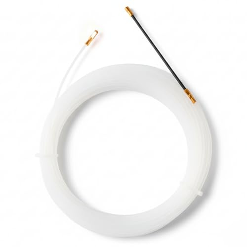 CABLEPELADO - Guía Pasacables Nylon 10m para Instalaciones Eléctricas y Telecomunicaciones, Sonda de Nylon Alta Flexibilidad con Puntas Metálicas Reforzadas
