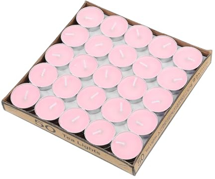 Cabilock 50pezzi Candele Votive Da Mini Rotonde Decorative Per Matrimoni Proposte Di Matrimonio Yoga e Illuminazione Di Emergenza Per Casa e Feste