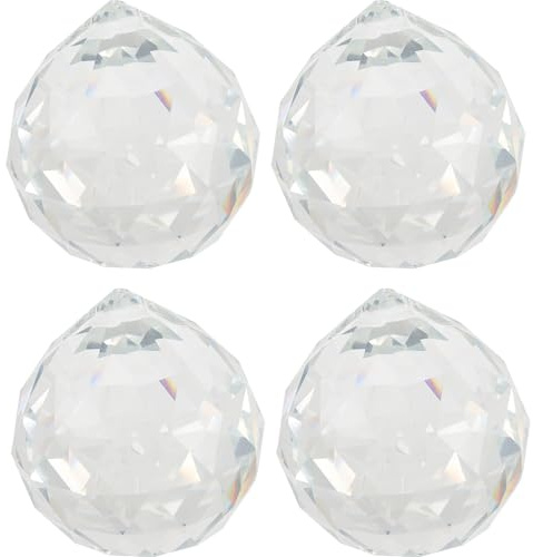 BCOATH 4 pezzi Prismi Cristallo Trasparente Acchiappasole da Appendere per Decorazione Casa Giardino Finestra e Lampadari Pendenti Arcobaleno per Feng Shui e Fai da Te