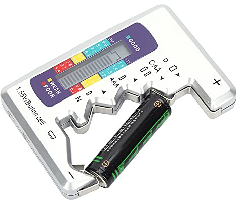Generic 9V Fyrkantigt Uppladdningsbart Batteri Batteritestare, Batterikapacitetsdetektor, 90 X 60 Mm / 3,5 X 2,4 Tum Batteritestare Knappcellsbatterier för Mätning Av Batterieffekt