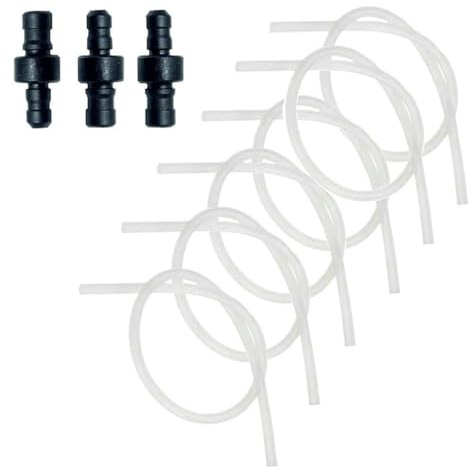 Manguera de leche de silicona compatible con 3 mangueras de leche de silicona, adecuadas para el hogar, sin talco, por lo tanto, estable, translúcida y alimentaria