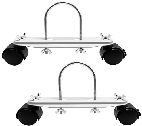 Vunanvu 2 PCS Soporte de Radiador Electrico, Ruedas para Radiador Rlectrico/Aceite con rotación de 360°, Soporte de Pie con Ruedas para Radiadores Electricos con Gancho en Forma U para Hogar Oficina