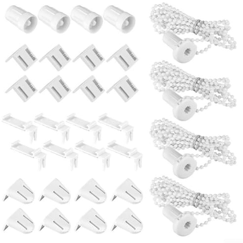 Rollo-Vorhang-Zubehör, 32 Stück, 17 mm, Ersatzteile für Rollos, Kunststoff-Steuerkopf-Komponenten, Reparaturen für zu Hause