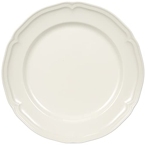 Villeroy & Boch – Manoir Plato Llano 26 cm Blanco, Apto para Lavavajillas, Apto para Microondas, Plato Ceramica, Vajilla, Plato Porcelana, Premium Porcelain