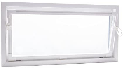 ACO 100cm Nebenraumfenster Kippfenster Einfachglas Fenster weiß Kellerfenster, Größe:100 x 60 cm