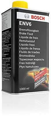 Bosch Bremsflüssigkeit ENV6, 1 L - für Fahrzeuge mit oder ohne ABS/ESP-Bremsen - OE-Qualität - kompatibel mit DOT 3, 4, 4 (HP/LV) und 5.1