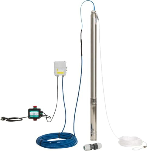 Wilo-Sub TWU 3-0123-Plug&Pump/FC, Wasserversorgungsanlage mit Unterwassermotor-Pumpe zur Förderung von Wasser aus Bohrlöchern oder Brunnen, max. 2600l/h, max. 7 bar, 550W