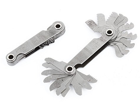Aexit 2 PCS Dimensionale Messung Gray 20 Klingen 0,4â€“6 mm Zoll Gewinde Lehren Gewindelehre 60 Grad